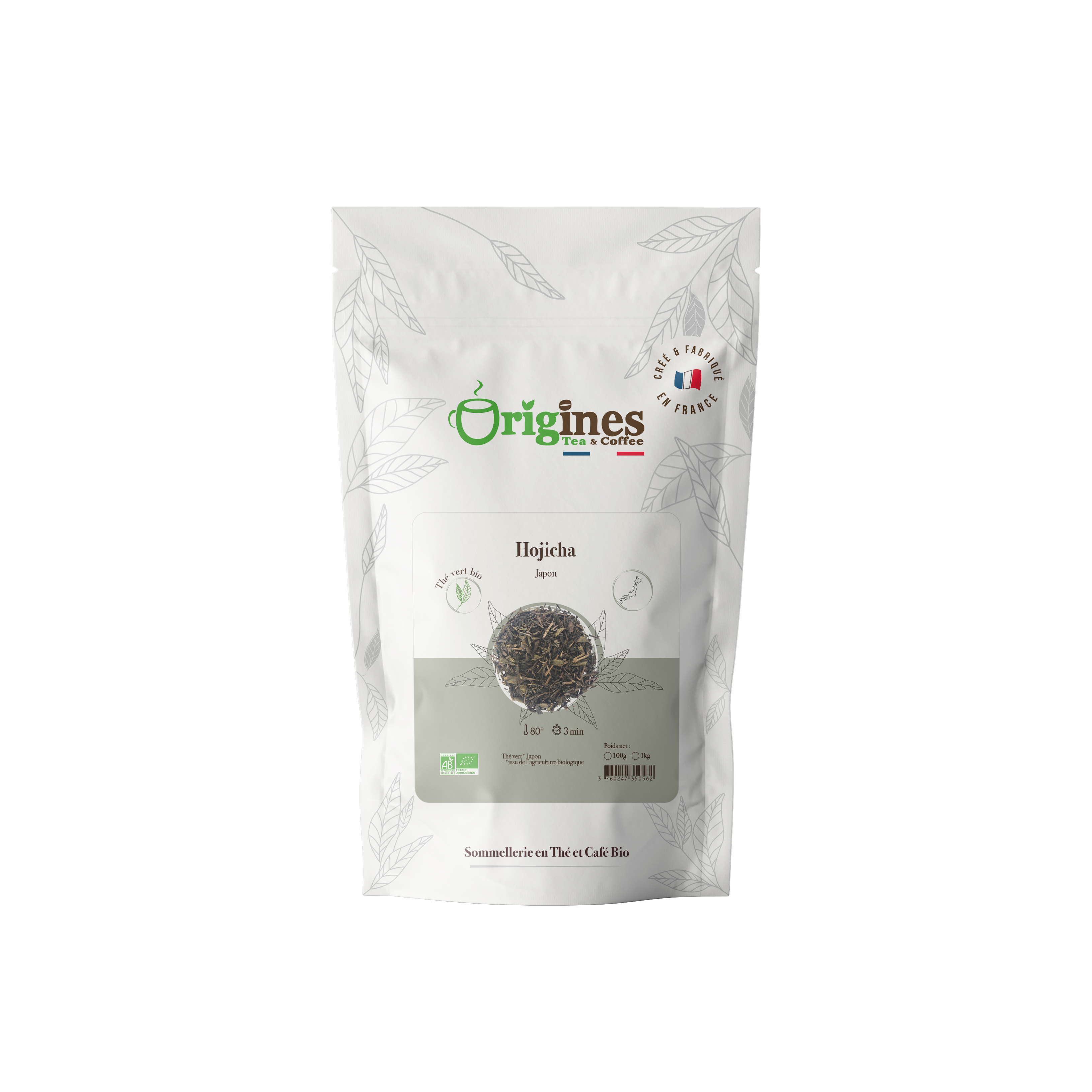 Organic Green Tea Hojicha Japan - Sachet 100 g