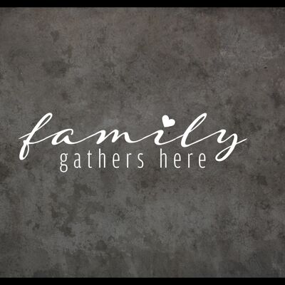 Family Gathers Here'' Fußmatte - 55x40 cm