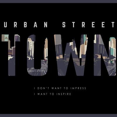 Urban Street Town'' Fußmatte - 55x40 cm