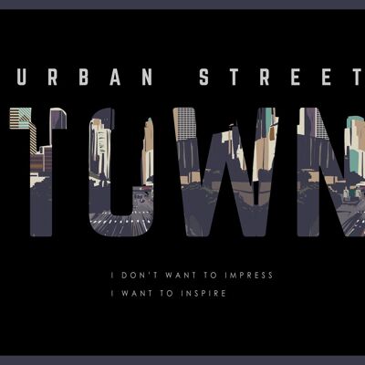 Urban Street Town'' Fußmatte - 80x60 cm