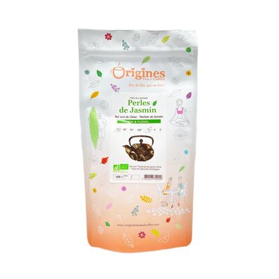 Organic Chinese Jasmine Pearl Green Tea - 100 g bag