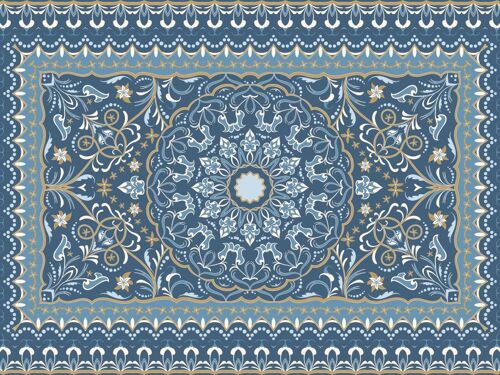 "Bright Blue Carpet" Fußmatte - 55x40 cm