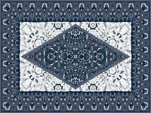 "Blue And White Carpet" Fußmatte - 55x40 cm