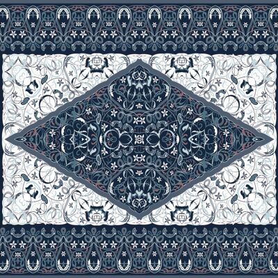 "Blue And White Carpet" Fußmatte - 55x40 cm