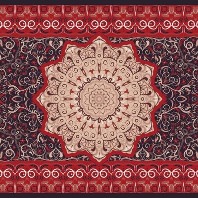 "Red And White Carpet" Fußmatte - 55x40 cm
