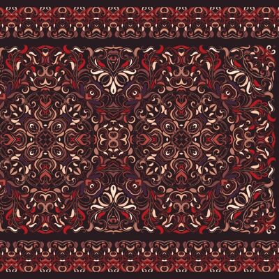 "Dark Red And Black Carpet" Fußmatte - 80x60 cm