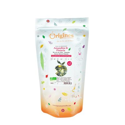 Organic Almond and Pistacia Green Tea - 100 g bag