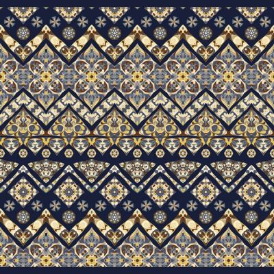 "Blue Pattern Carpet" Fußmatte - 80x60 cm
