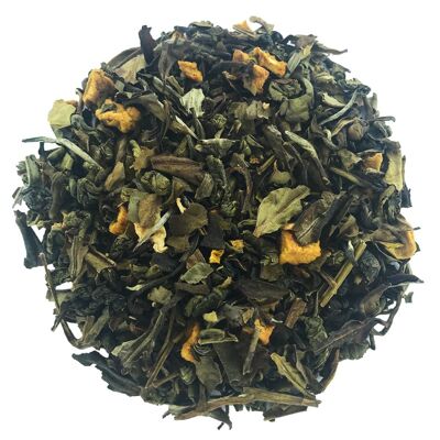 Té negro y verde orgánico de mango a melocotón - Granel 1 kg