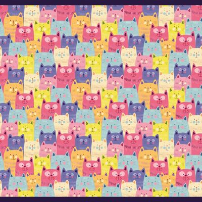 "Many Cats" Napfunterlage - 60x45