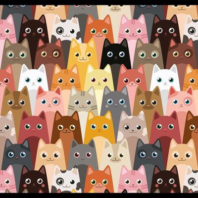 "Cats With Big Eyes" Napfunterlage - 60x45