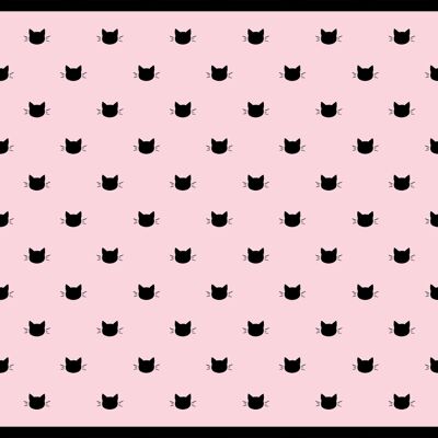 "Black Cats Pattern" Napfunterlage - 60x45