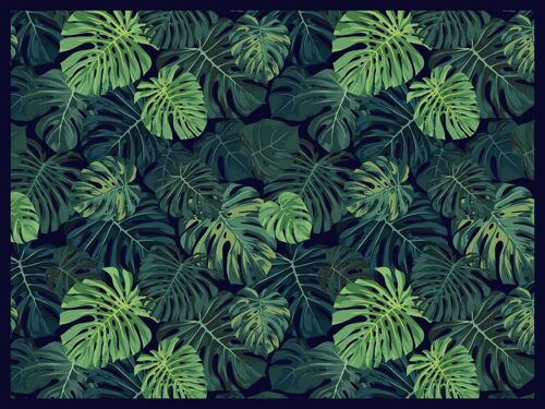 "Bright Green Leafes" Napfunterlage - 60x45