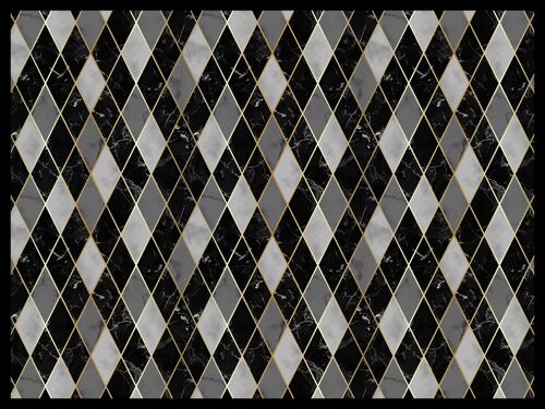 "Black And Gray Diamonds" Napfunterlage - 40x30