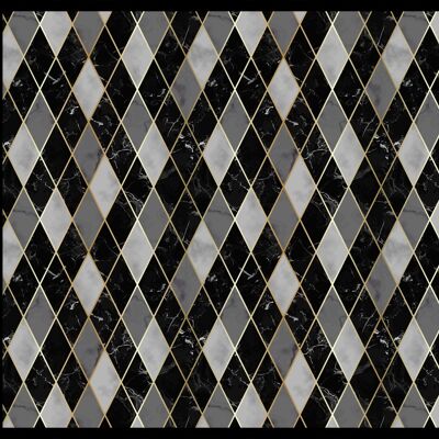 "Black And Gray Diamonds" Napfunterlage - 40x30