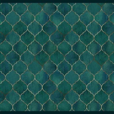 "Dark Green Pattern " Napfunterlage - 40x30