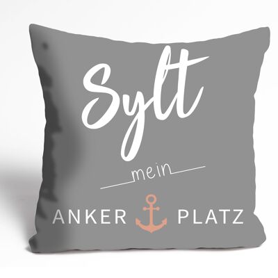 "Sylt - Mein Ankerplatz" Kissenbezug - 50x50 cm
