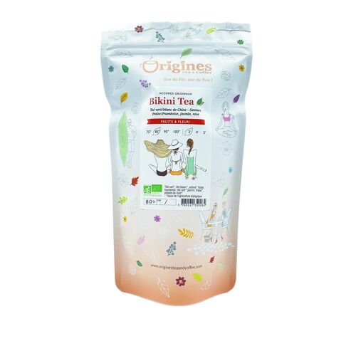 Thé Bio Vert & Blanc Bikini Tea - Sachet 80 g