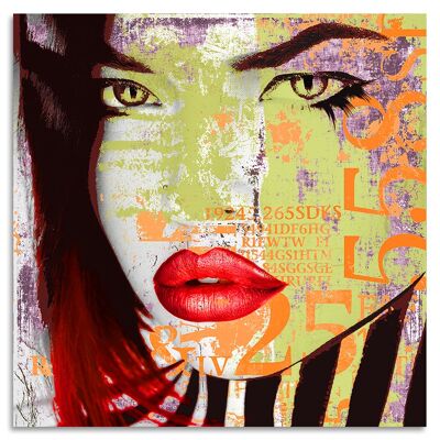 "Red Lips" Acrylglasbild - 50x50cm