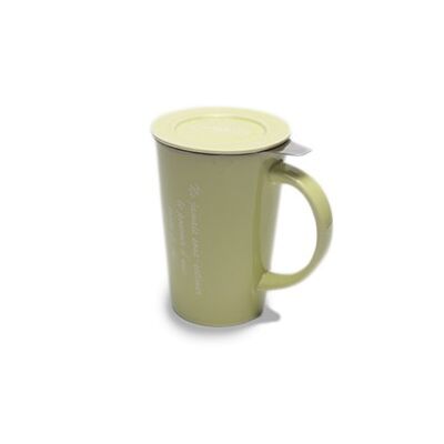 Mug with integrated infuser - Anise Green