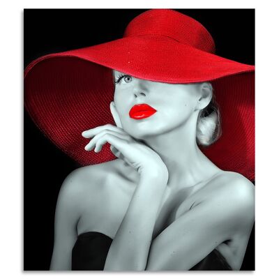 "Lady In Red" Acrylglasbild - 50x50cm