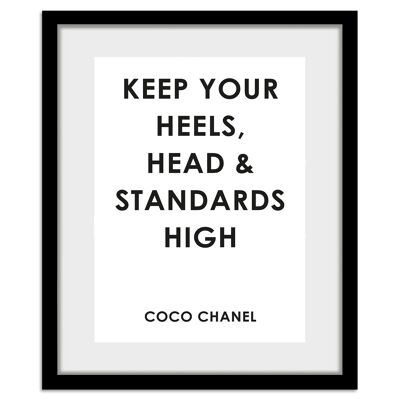 'Keep Your Heels'' Rahmenbild - 40x50cm