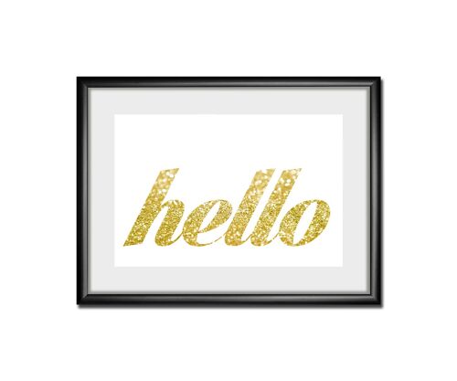 Hello Gold Rahmenbild - 60x50 cm