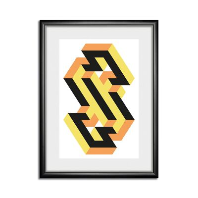 Zibom Yellow Rahmenbild - 40x50cm