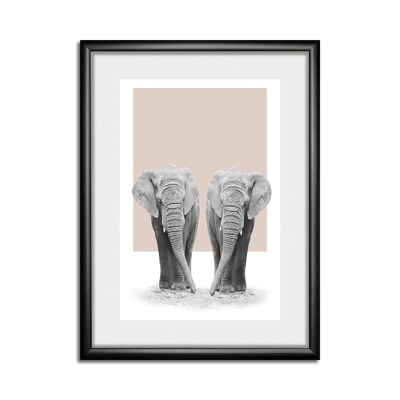 Elephant Love Rahmenbild - 30x40cm