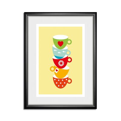 Cups Of Love Rahmenbild - 40x50cm