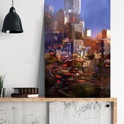 "City Lights" Leinwandbild - 80x120 cm
