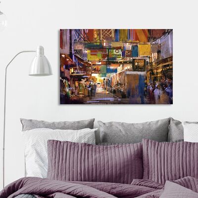 "Market Place" Leinwandbild - 120x80 cm