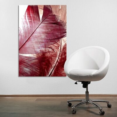 "Red Feather" Leinwandbild - 80x120 cm