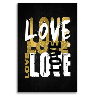 "Love, Love, Love" Acrylglasbild - 80x120cm