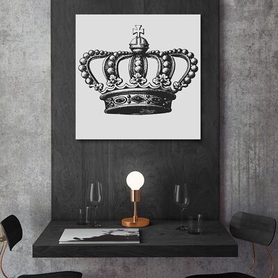 "Black Crown" Leinwandbild - 60x60 cm