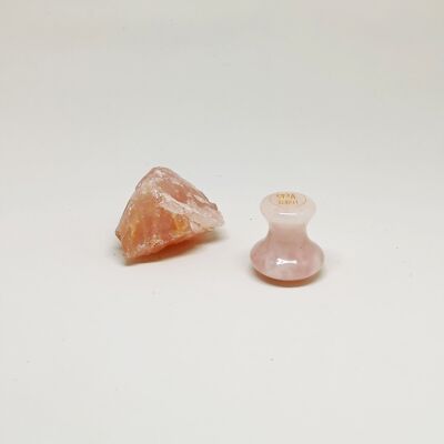 Champignon de massage des yeux au quartz rose | Levage et désenflement