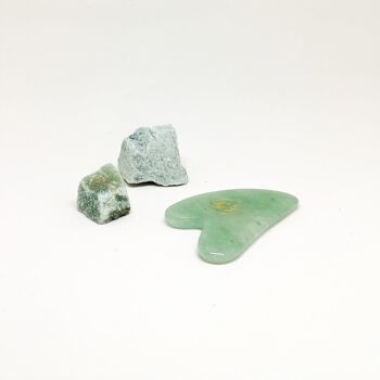 Massage Gua-Sha Cœur Aventurine Verte | Anti-inflammatoire 1