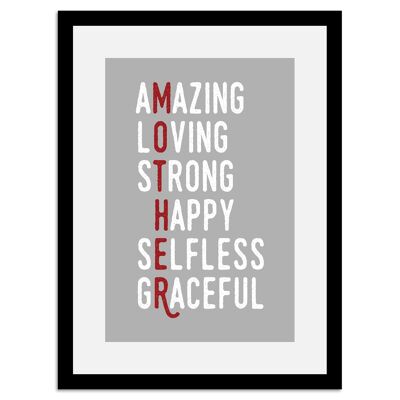 'Amazing Loving Strong'' Rahmenbild - 30x40cm