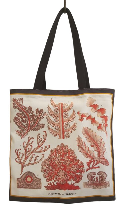 Coral & Algae Tote Bag Shopping Antique Botanical Print