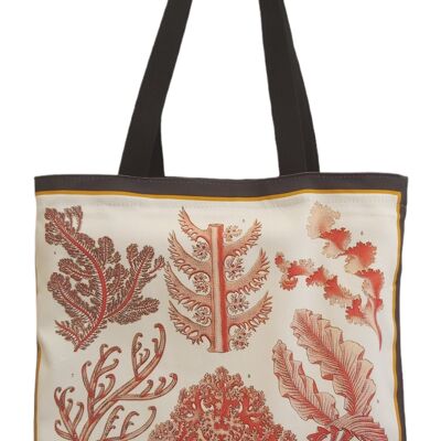 Sac fourre-tout corail et algues Shopping Antique Botanical Print