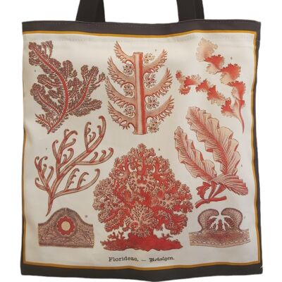 Coral & Algae Tote Bag Shopping Antique Botanical Print