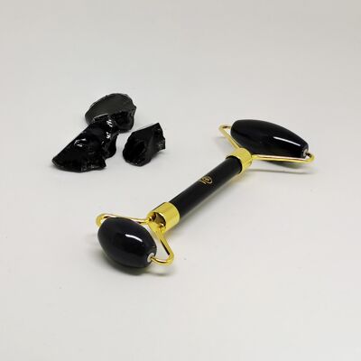 Black Obsidian Face Massage Roller | Restorer & Anti-Blemish