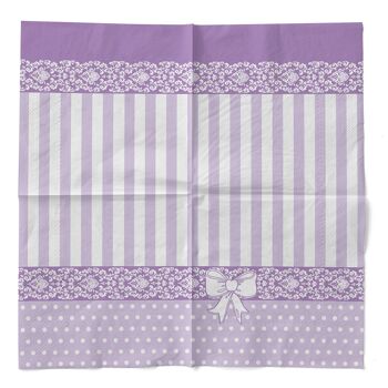 Serviette en tissu Bine violet 33 x 33 cm, 20 pièces 3