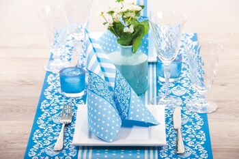Chemin de table Bine bleu aqua en Linclass® Airlaid 40 cm x 4,80 m, 1 pièce 2