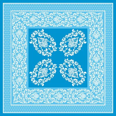 Tablecloth Bine in aqua blue made of Linclass® Airlaid 80 x 80 cm, 1 piece