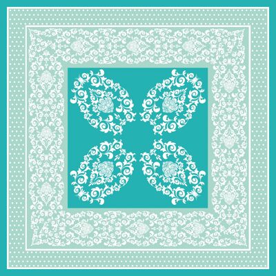 Tablecloth Bine in mint from Linclass® Airlaid 80 x 80 cm, 1 piece - ornaments