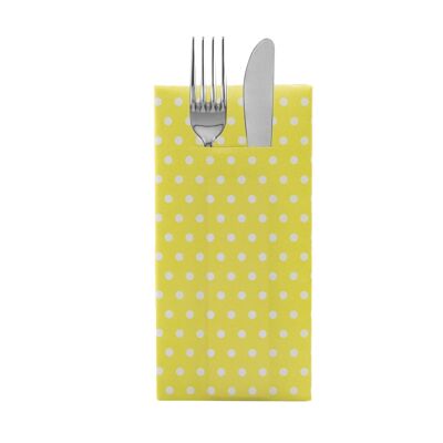 Cutlery napkin Iris in kiwi from Linclass® Airlaid 40 x 40 cm, 12 pieces
