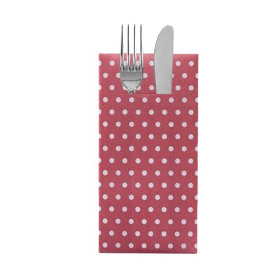 Cutlery serviette Iris in Bordeaux from Linclass® Airlaid 40 x 40 cm, 12 pieces