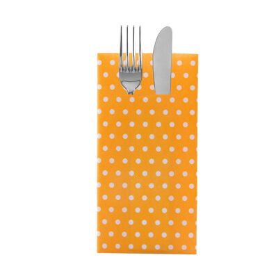 Cutlery serviette Iris in curry/orange from Linclass® Airlaid 40 x 40 cm, 12 pieces