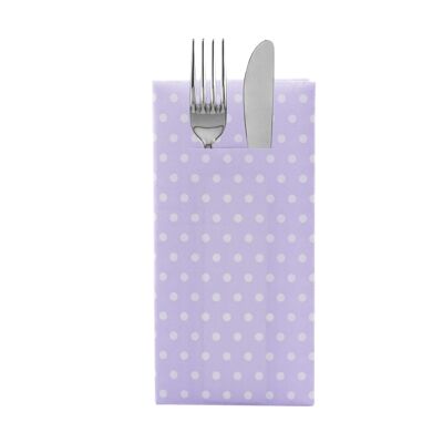 Cutlery napkin Iris in purple from Linclass® Airlaid 40 x 40 cm, 12 pieces